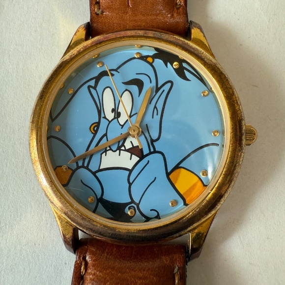 1992 Disney “Aladdin” Genie FOSSIL Watch- Used - Picture 1 of 12